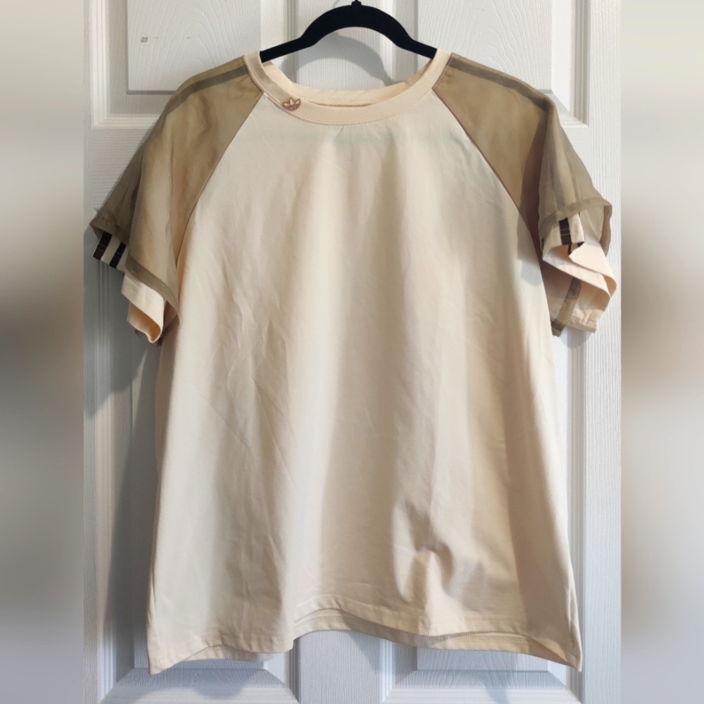 T-shirt With Mesh Sleeves *Not* Adidas + Added Adidas Originals Broach